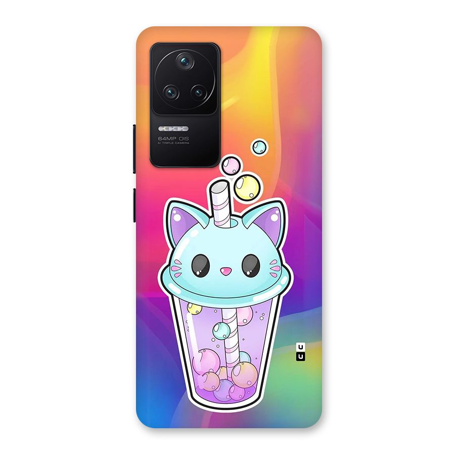 Cat Drink Back Case for Poco F4 5G