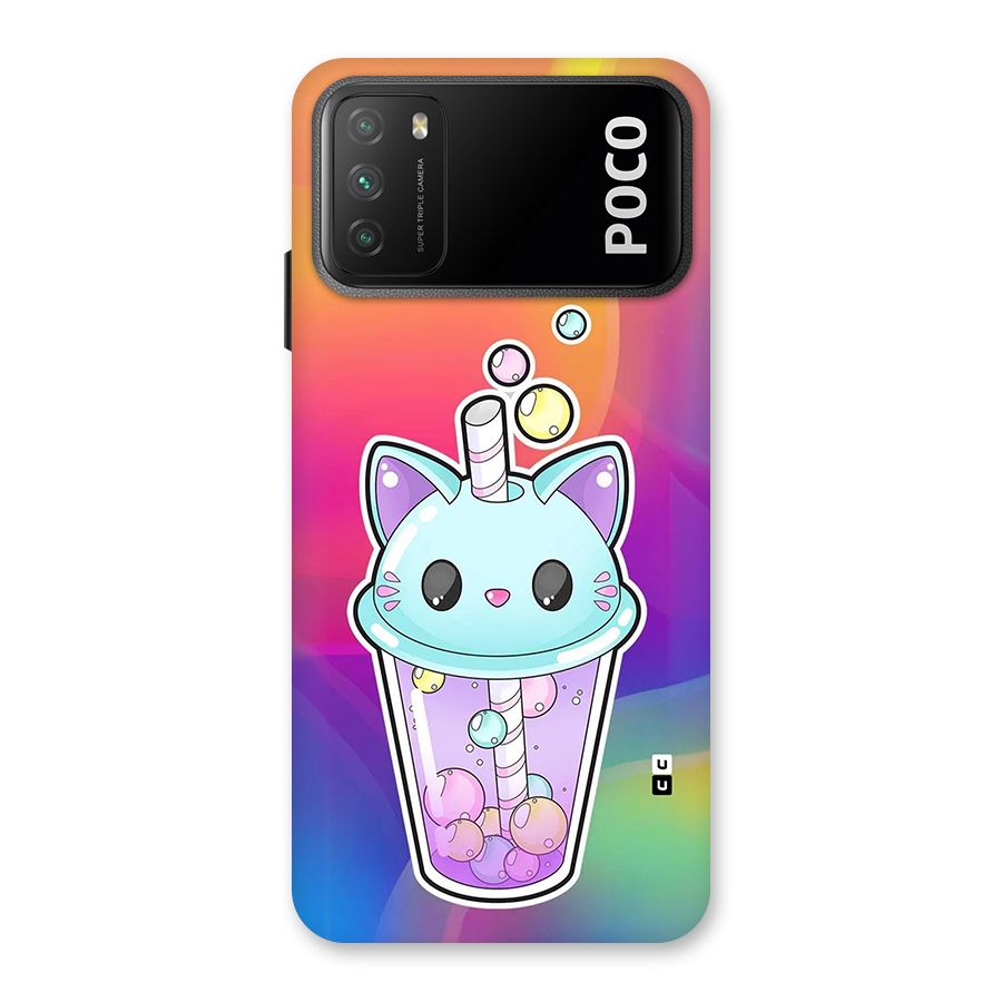 Cat Drink Back Case for Poco M3