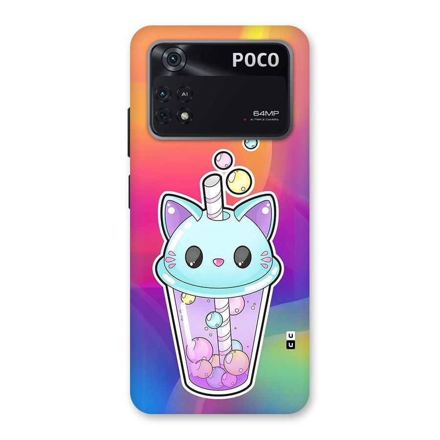 Cat Drink Back Case for Poco M4 Pro 4G