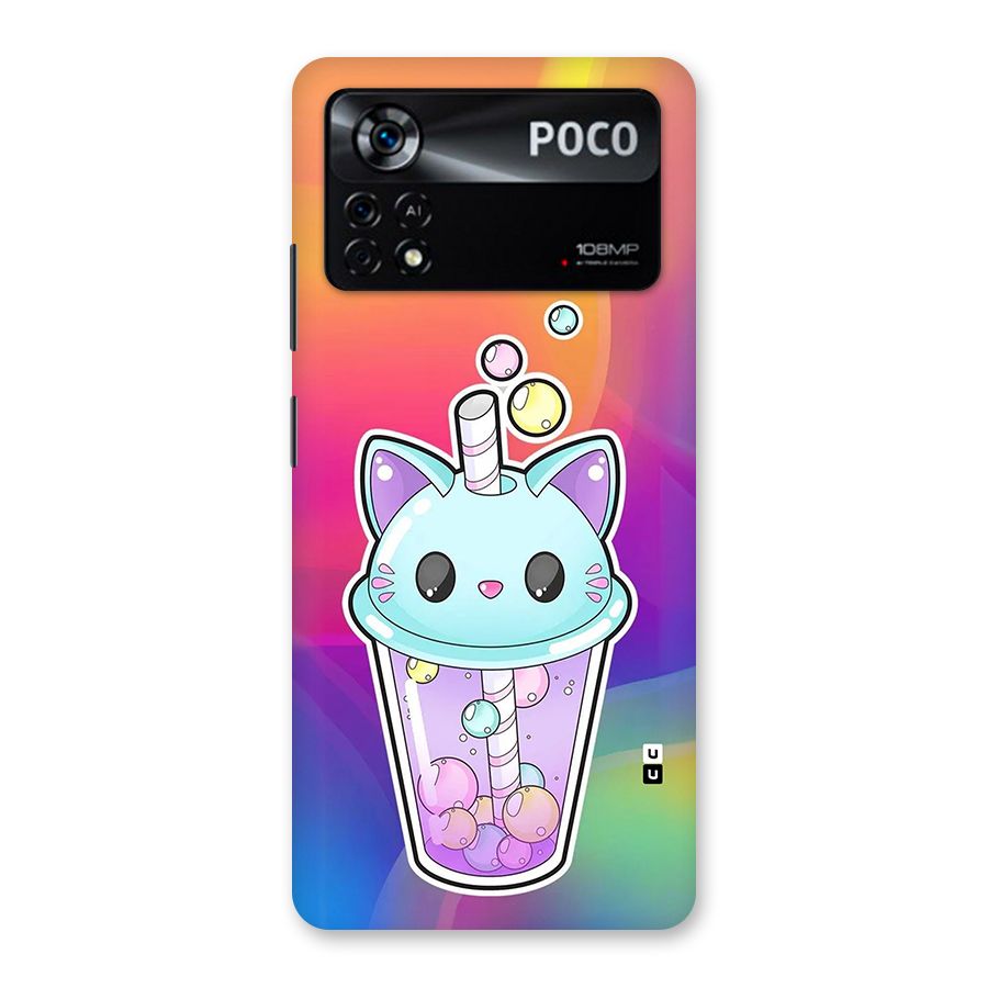 Cat Drink Back Case for Poco X4 Pro 5G