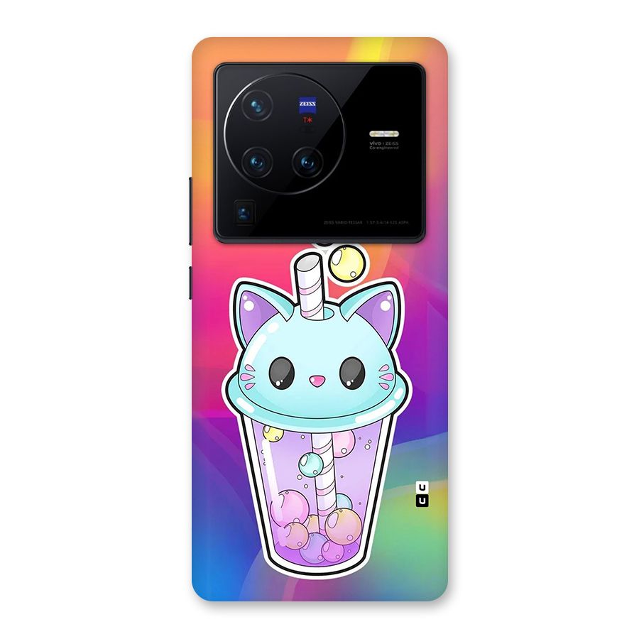 Cat Drink Back Case for Vivo X80 Pro