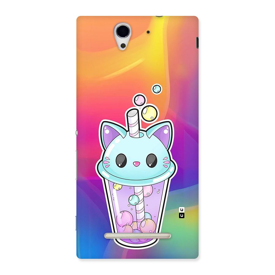 Cat Drink Back Case for Xperia C3