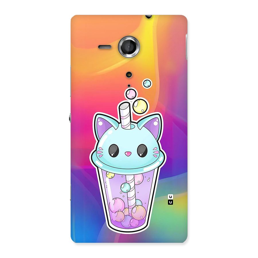 Cat Drink Back Case for Xperia Sp