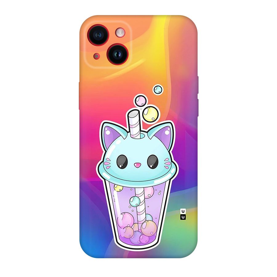 Cat Drink Back Case for iPhone 14 Plus
