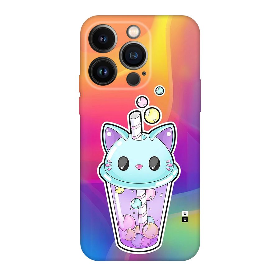 Cat Drink Back Case for iPhone 14 Pro