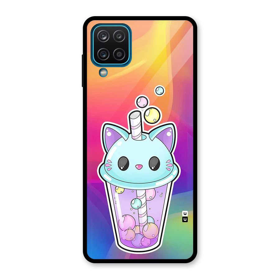 Cat Drink Glass Back Case for Galaxy A12