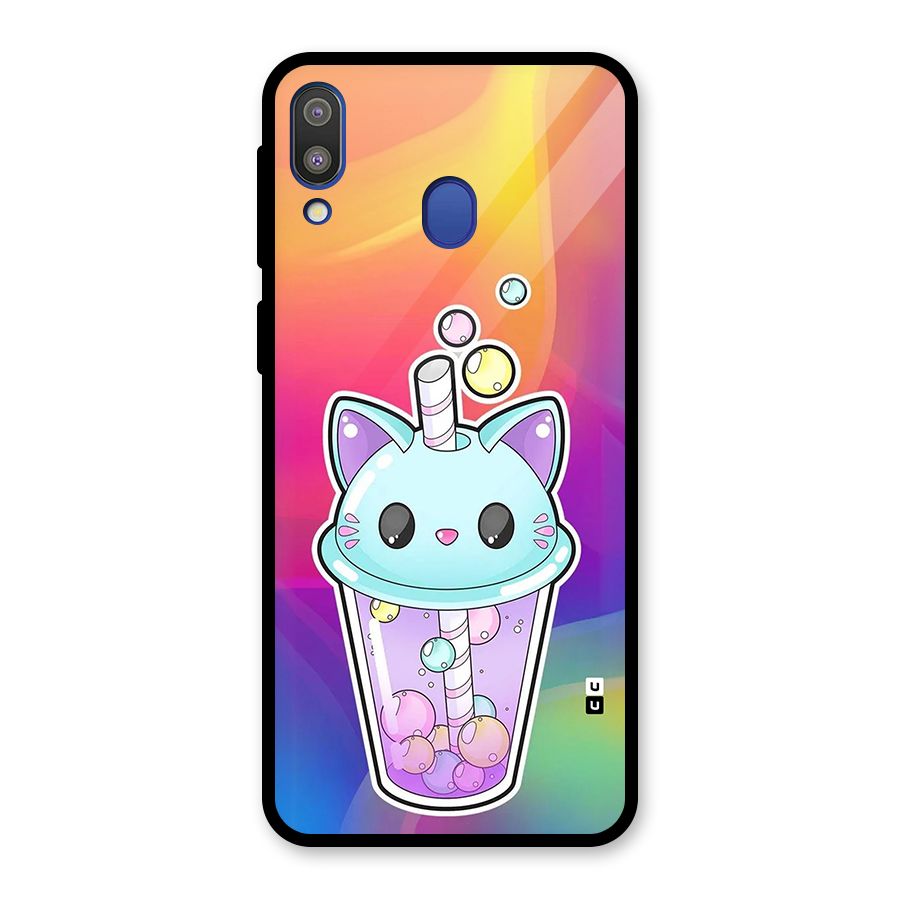 Cat Drink Glass Back Case for Galaxy M20