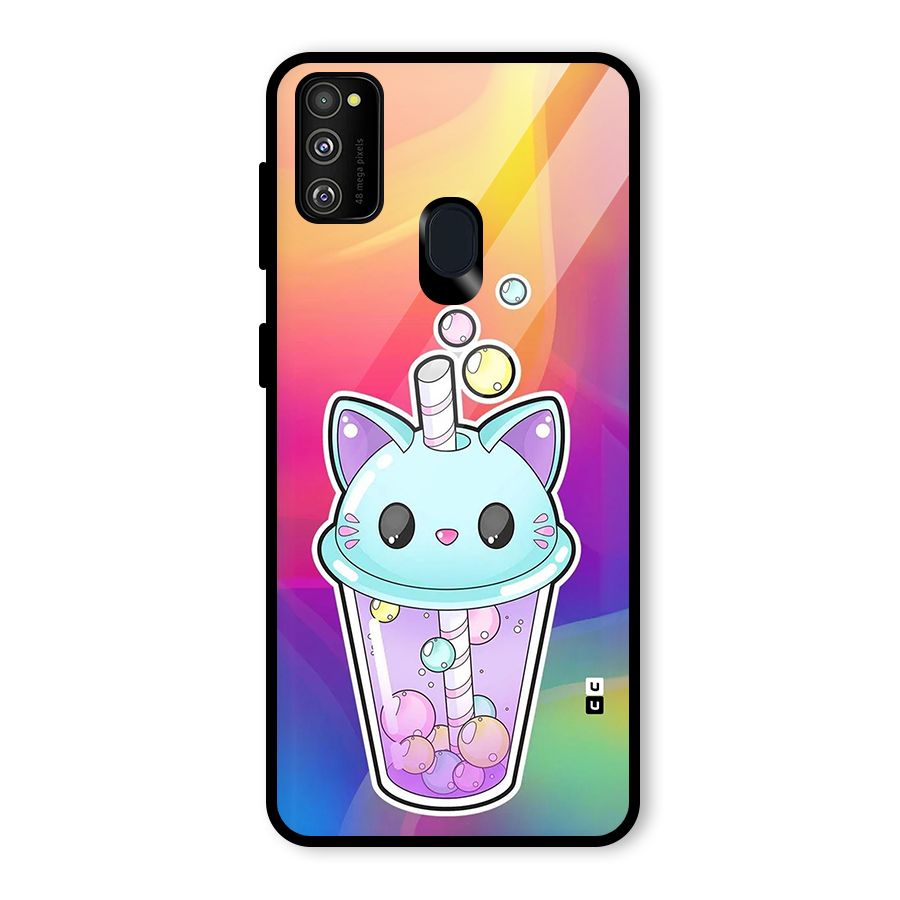 Cat Drink Glass Back Case for Galaxy M30s