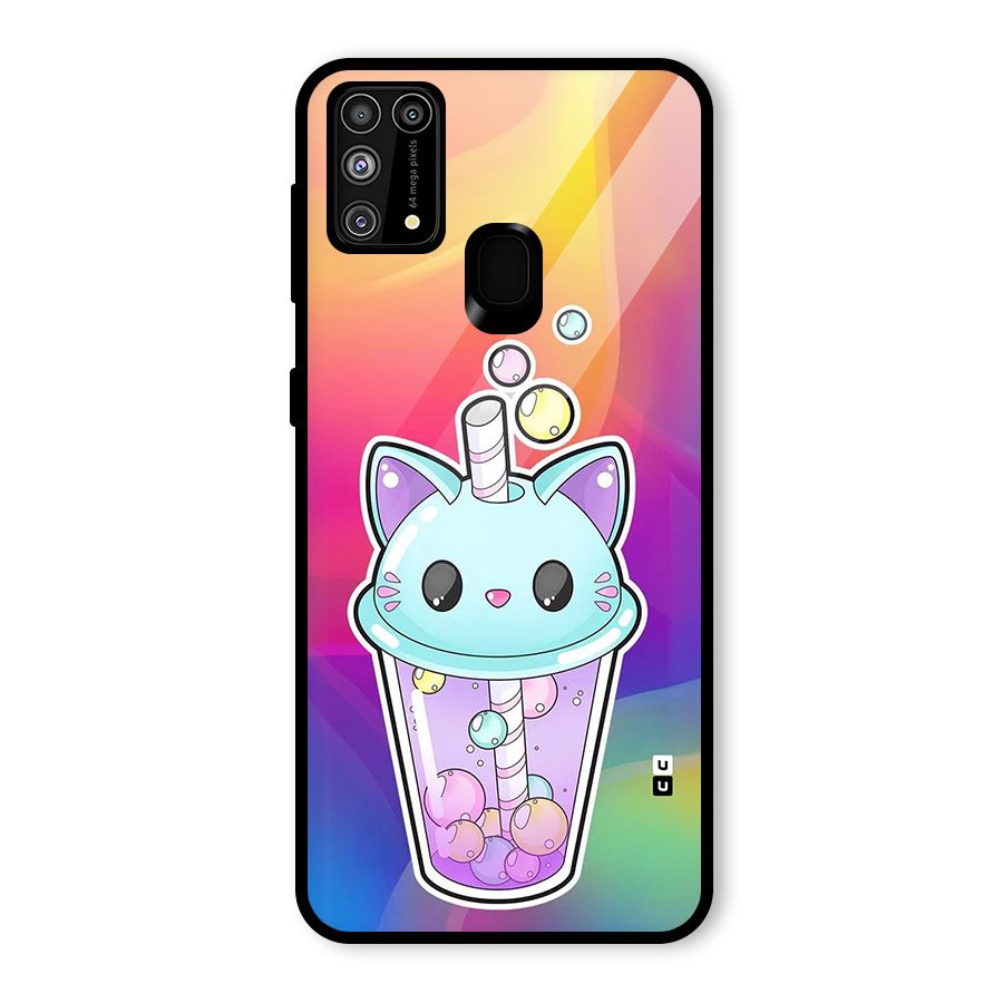 Cat Drink Glass Back Case for Galaxy M31
