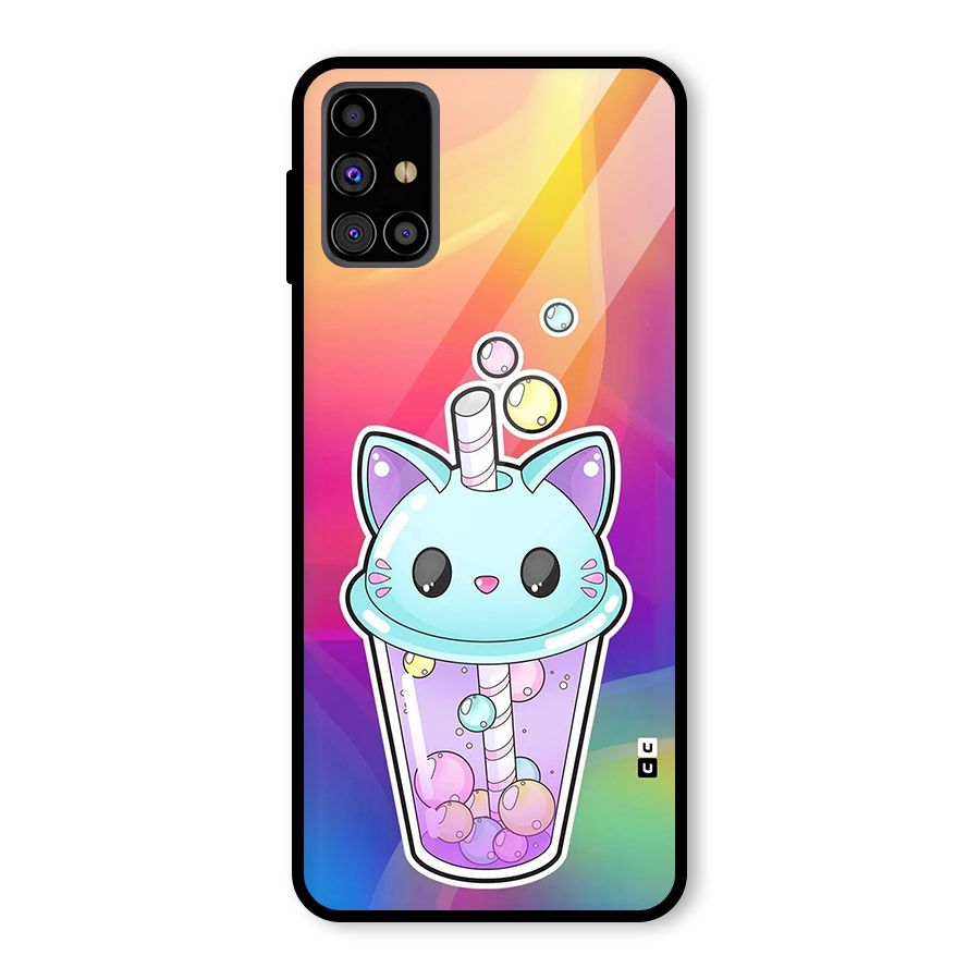 Cat Drink Glass Back Case for Galaxy M31s