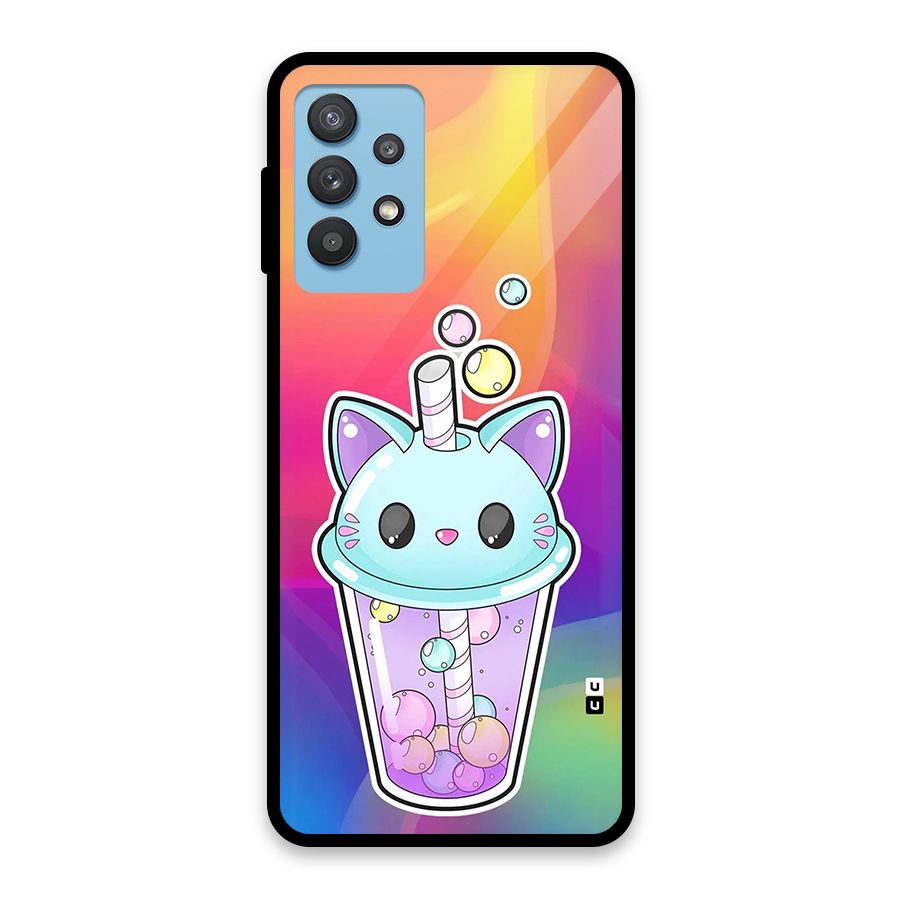 Cat Drink Glass Back Case for Galaxy M32 5G