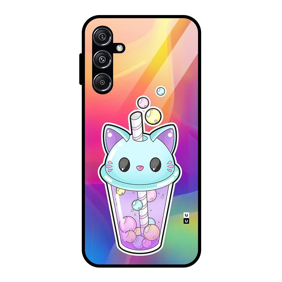 Cat Drink Glass Back Case for Galaxy M34 5G