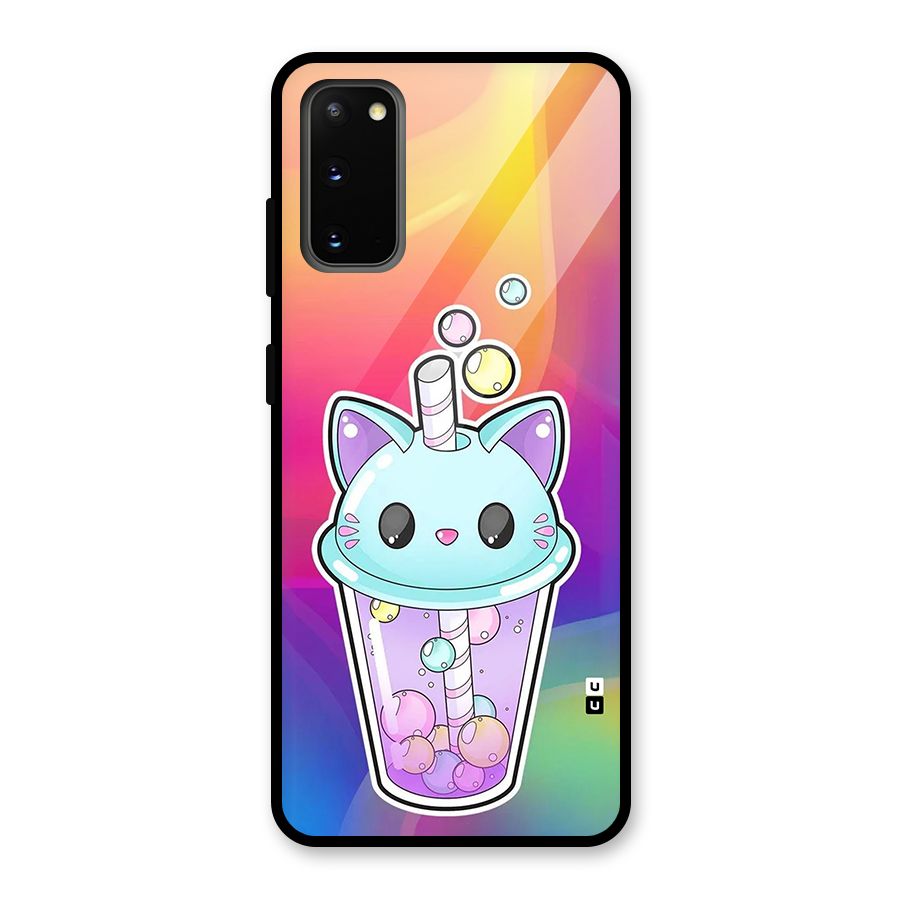 Cat Drink Glass Back Case for Galaxy S20