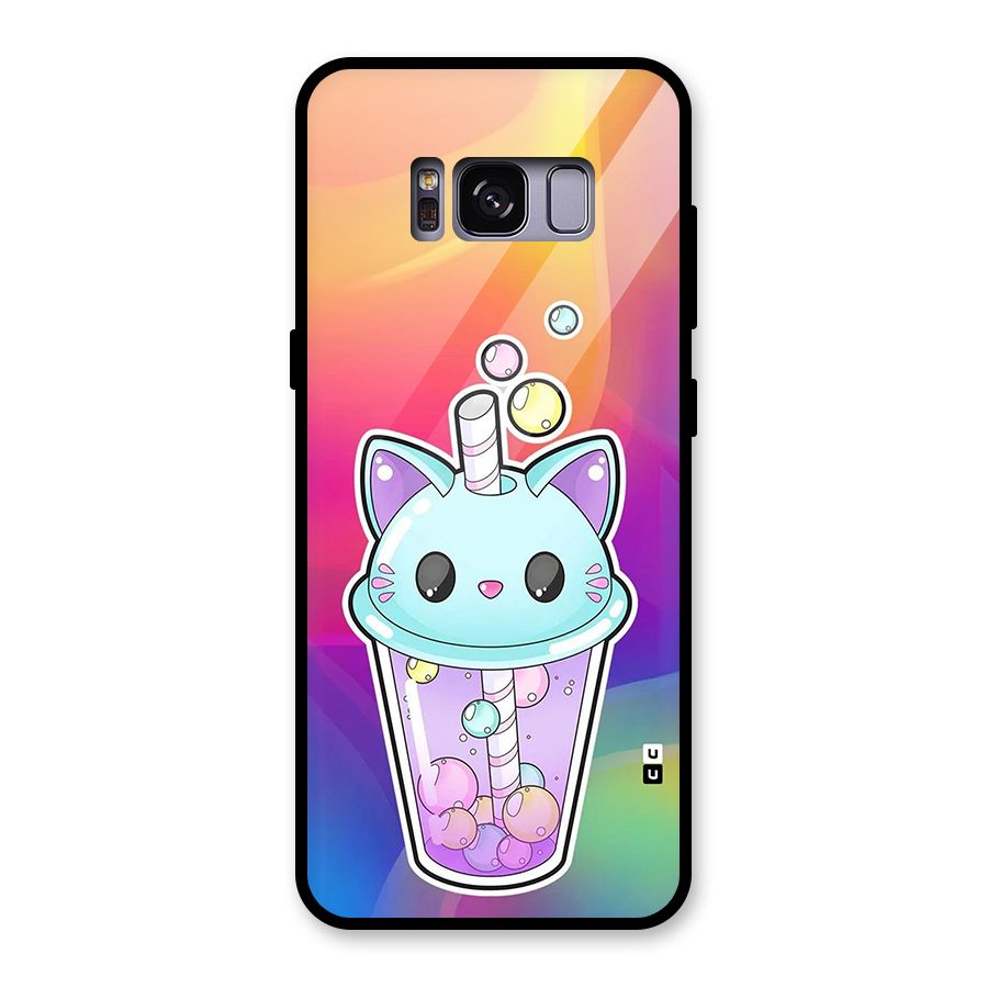 Cat Drink Glass Back Case for Galaxy S8