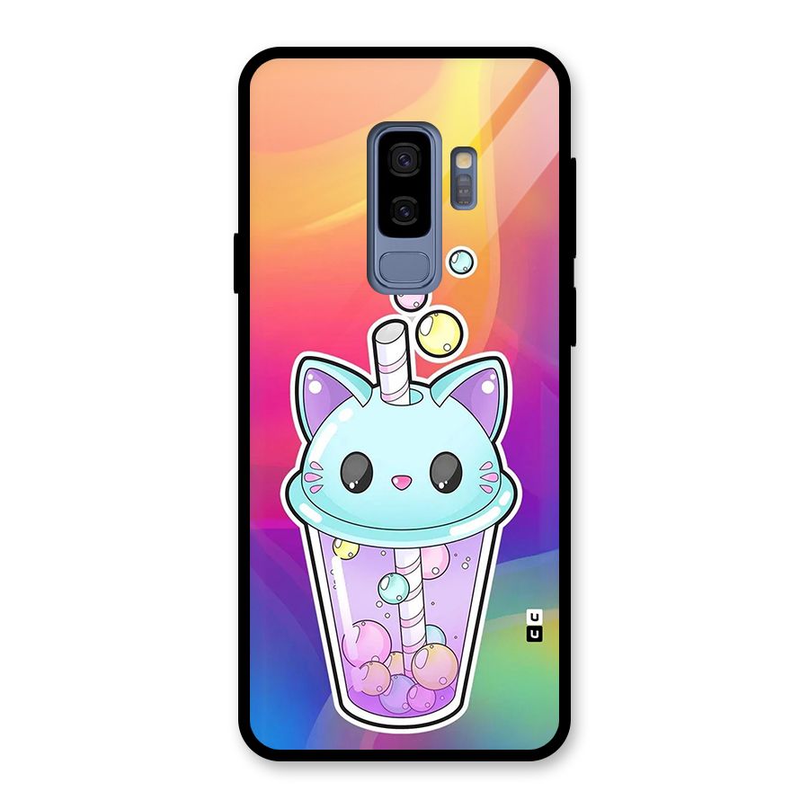 Cat Drink Glass Back Case for Galaxy S9 Plus