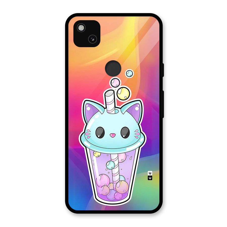 Cat Drink Glass Back Case for Google Pixel 4a