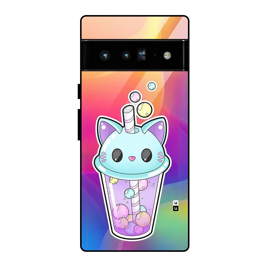 Cat Drink Glass Back Case for Google Pixel 6 Pro