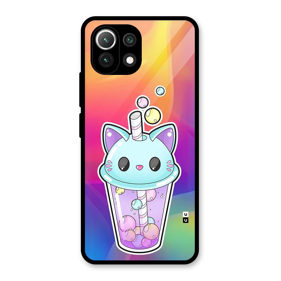 Cat Drink Glass Back Case for Mi 11 Lite NE 5G
