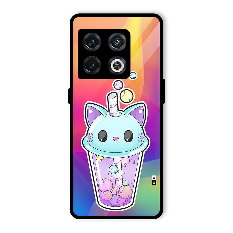 Cat Drink Glass Back Case for OnePlus 10 Pro 5G