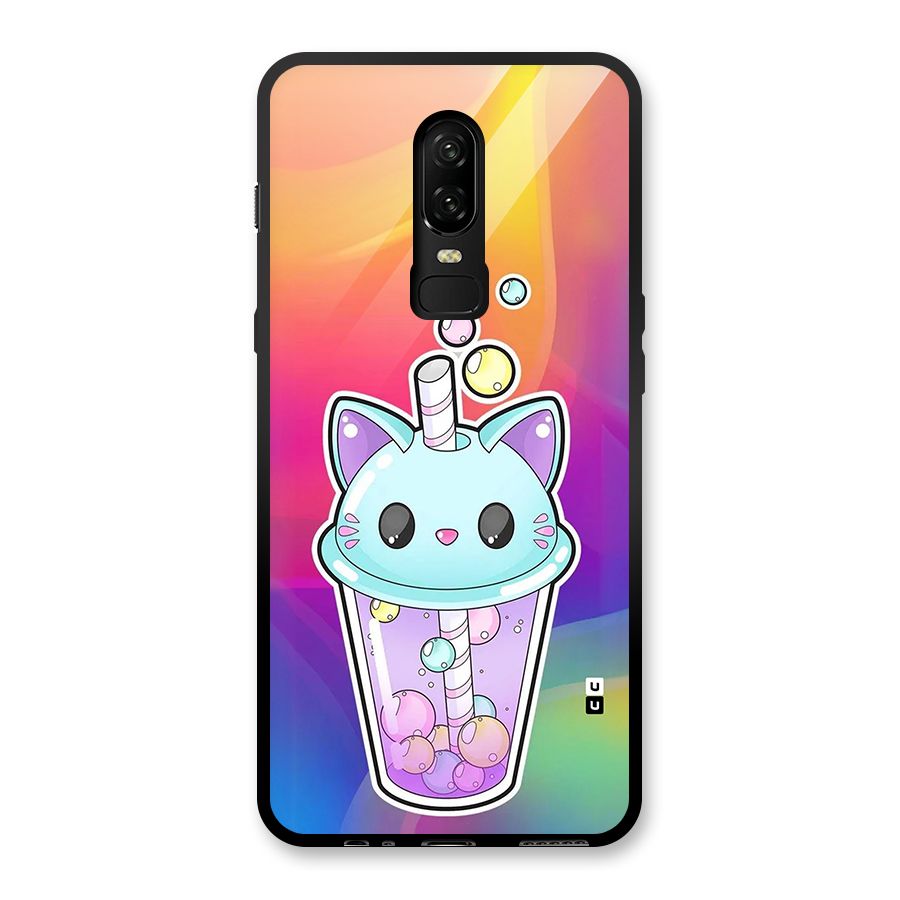 Cat Drink Glass Back Case for OnePlus 6