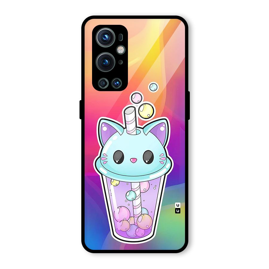 Cat Drink Glass Back Case for OnePlus 9 Pro