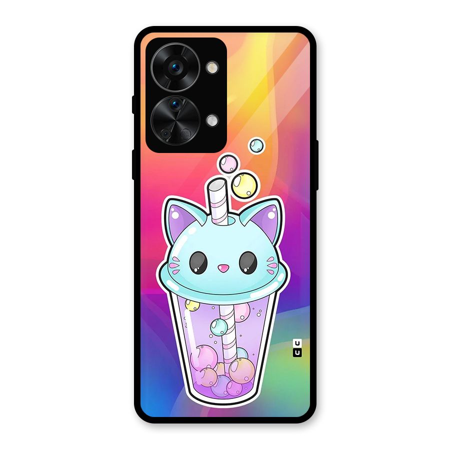 Cat Drink Glass Back Case for OnePlus Nord 2T