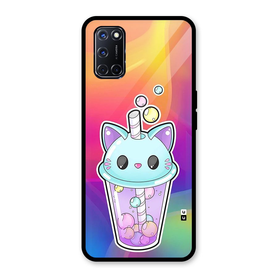 Cat Drink Glass Back Case for Oppo A52