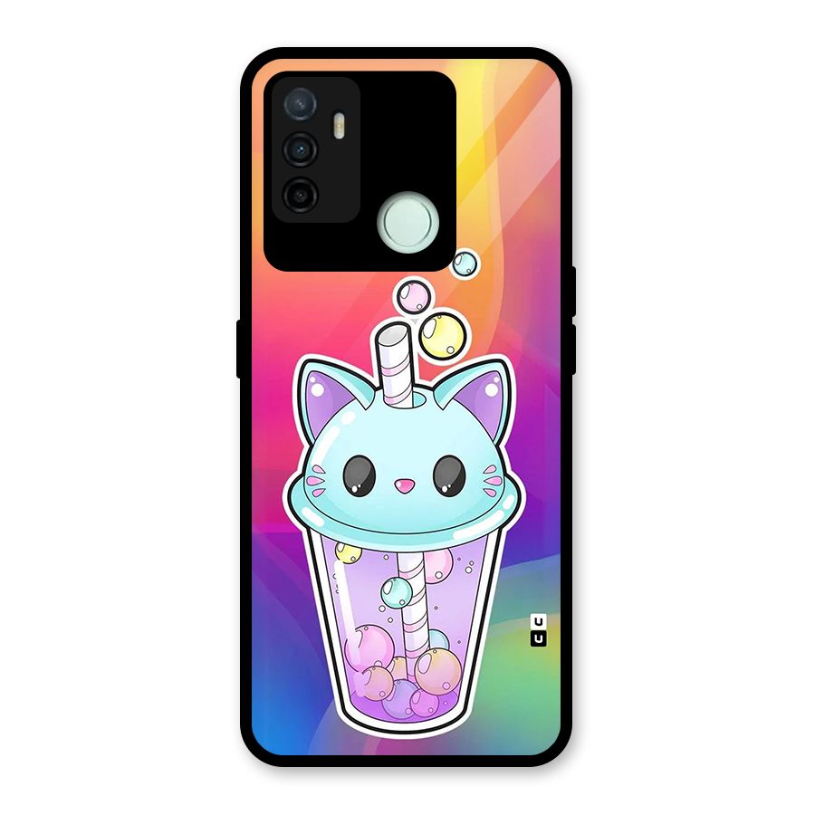 Cat Drink Glass Back Case for Oppo A53
