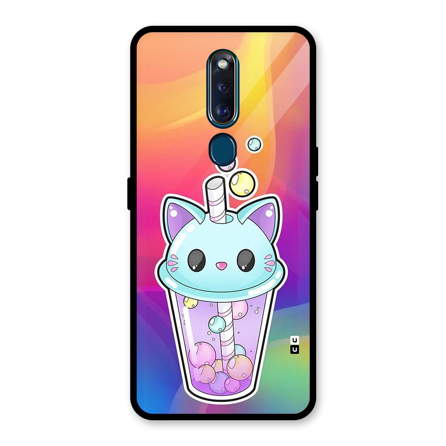 Cat Drink Glass Back Case for Oppo F11 Pro