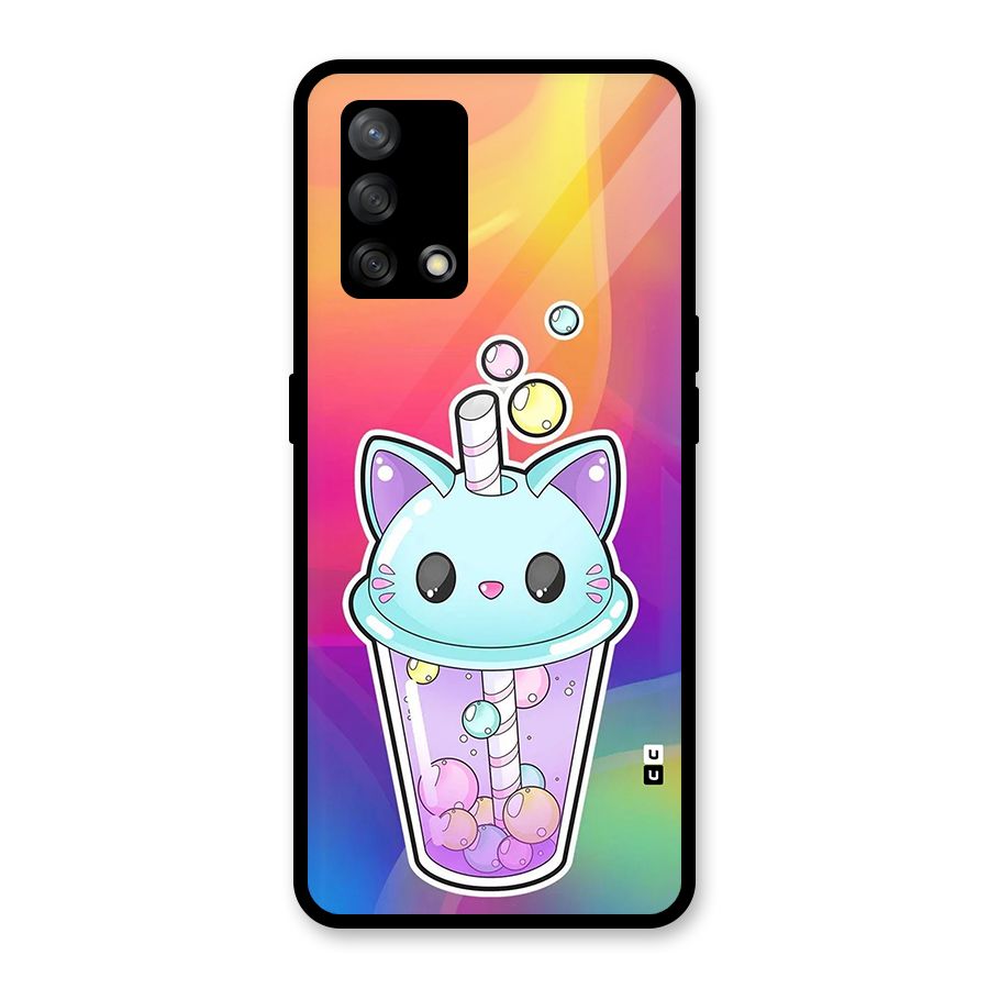 Cat Drink Glass Back Case for Oppo F19s