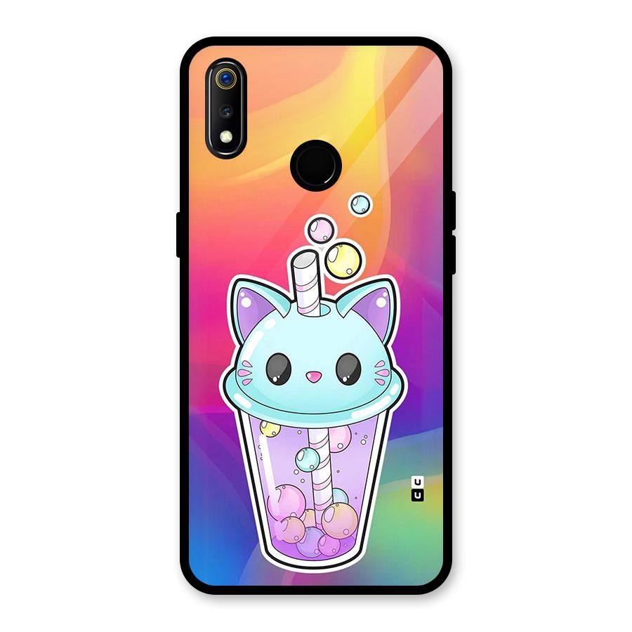 Cat Drink Glass Back Case for Realme 3i