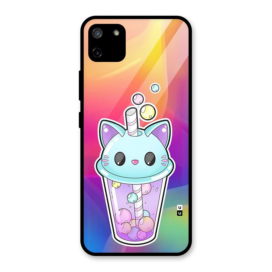 Cat Drink Glass Back Case for Realme C11