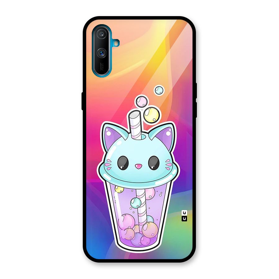 Cat Drink Glass Back Case for Realme C3