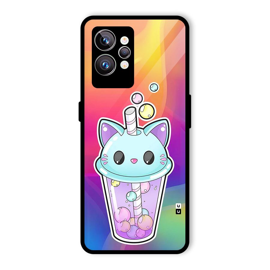 Cat Drink Glass Back Case for Realme GT2 Pro