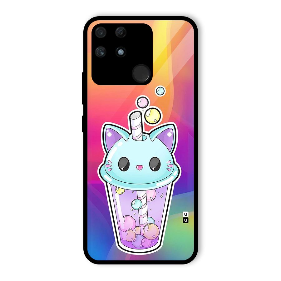 Cat Drink Glass Back Case for Realme Narzo 50A