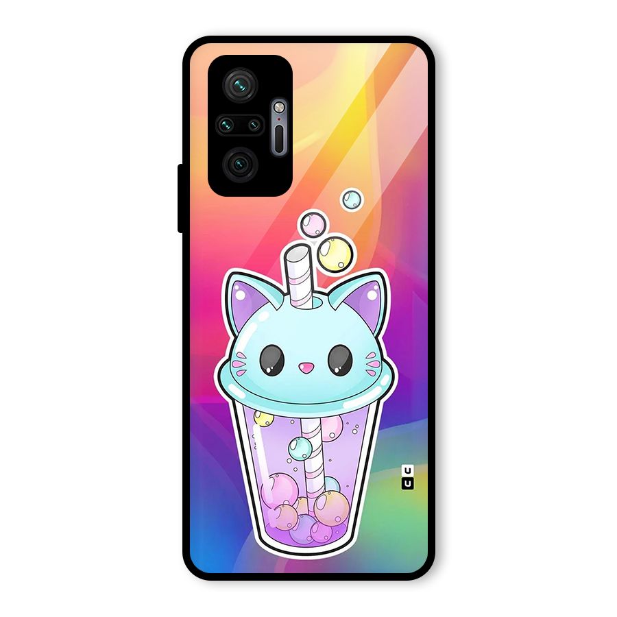 Cat Drink Glass Back Case for Redmi Note 10 Pro Max