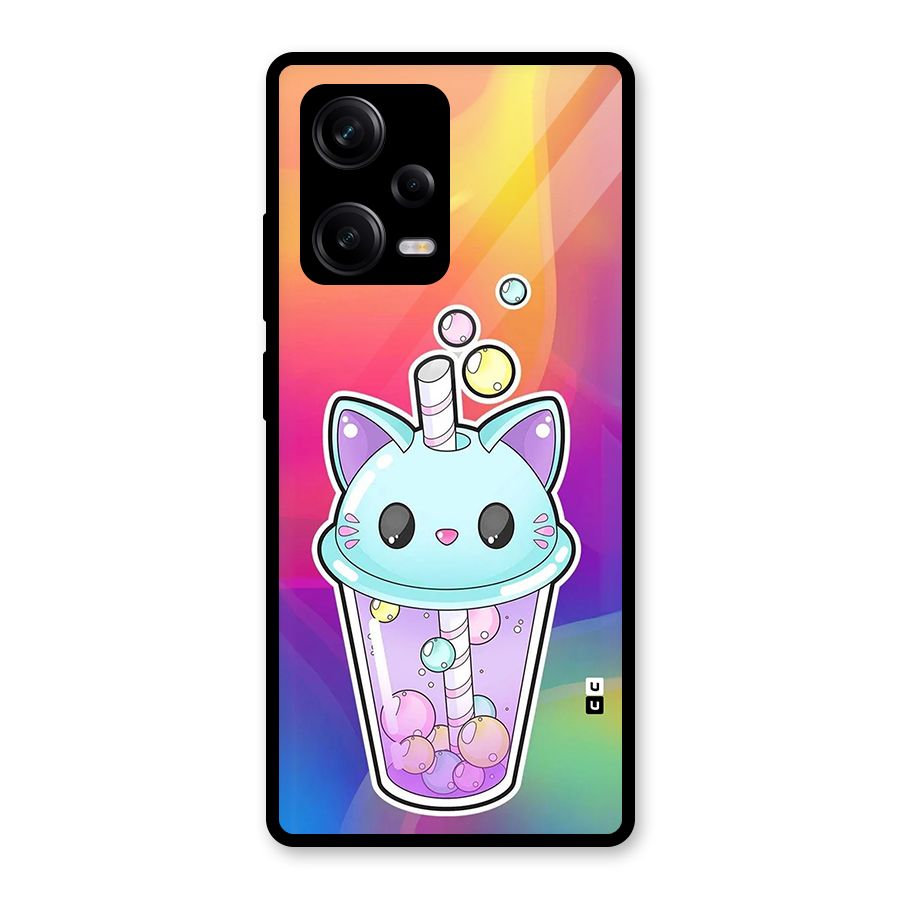 Cat Drink Glass Back Case for Redmi Note 12 Pro