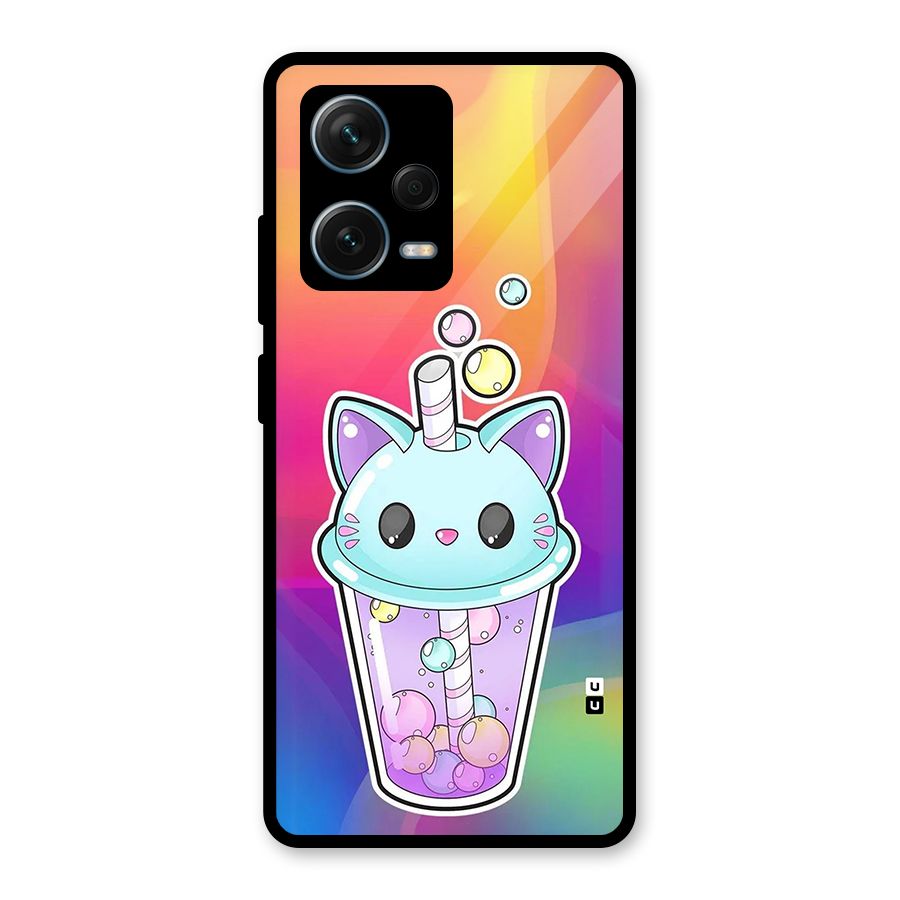 Cat Drink Glass Back Case for Redmi Note 12 Pro Plus 5G