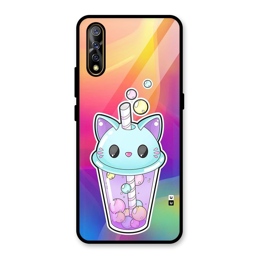 Cat Drink Glass Back Case for Vivo S1