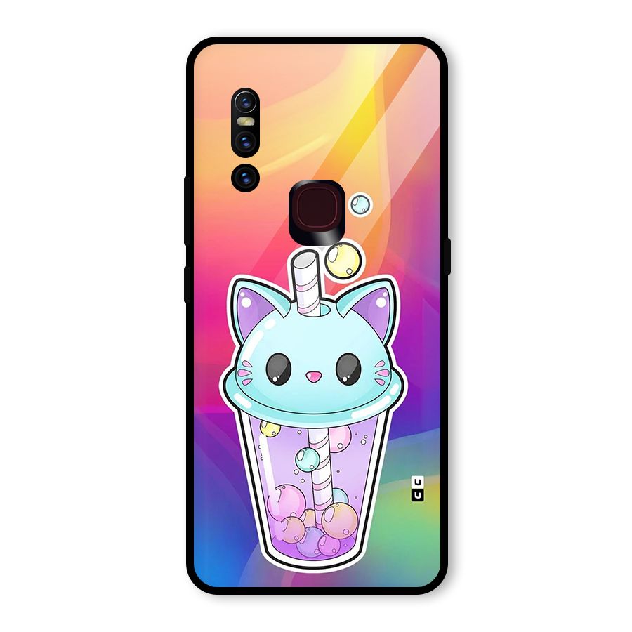 Cat Drink Glass Back Case for Vivo V15