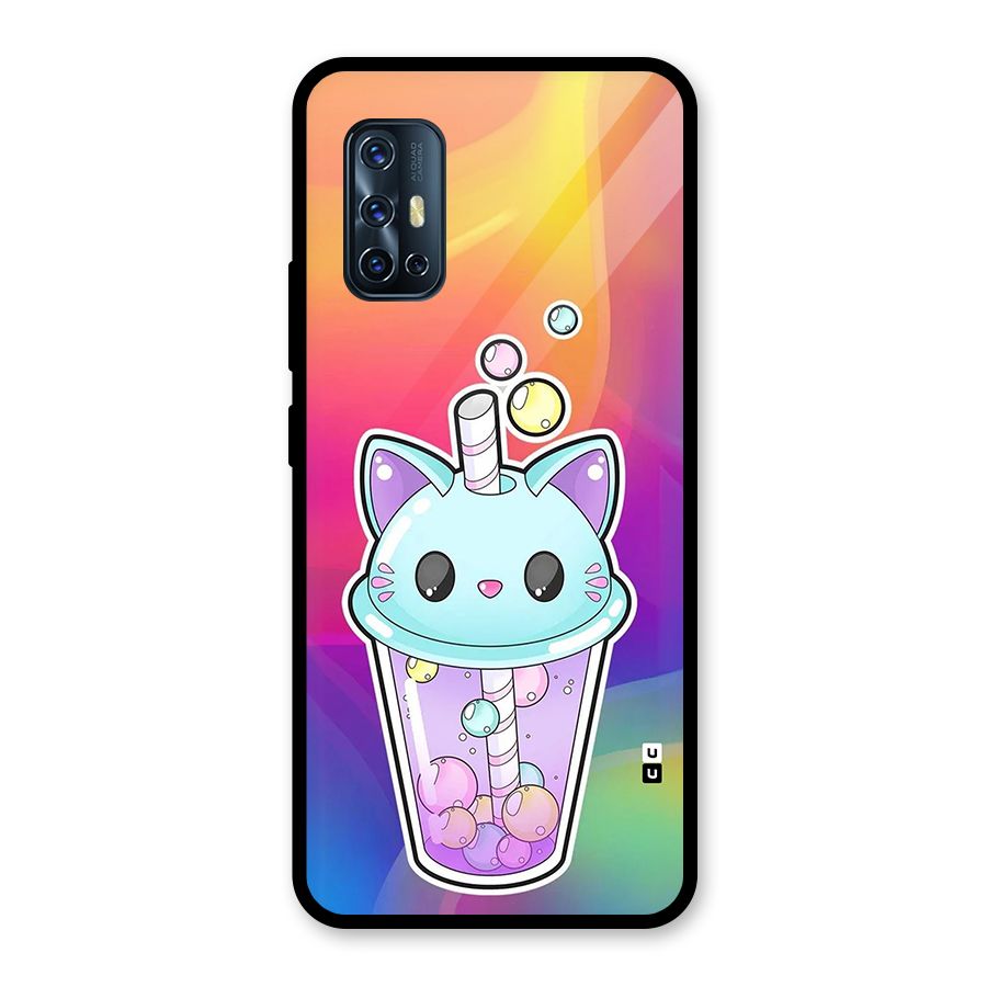 Cat Drink Glass Back Case for Vivo V17