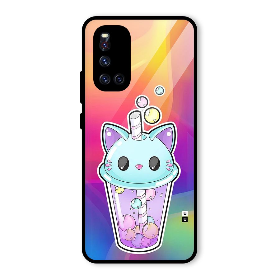 Cat Drink Glass Back Case for Vivo V19
