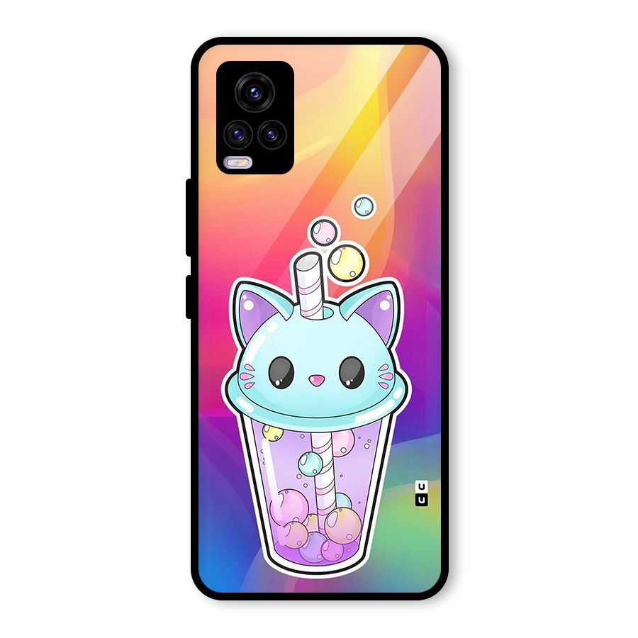 Cat Drink Glass Back Case for Vivo V20