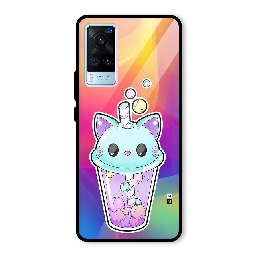 Cat Drink Glass Back Case for Vivo X60