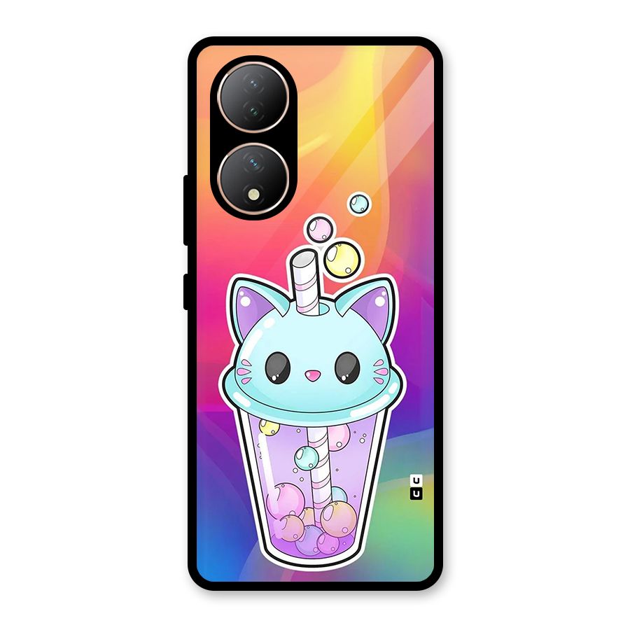 Cat Drink Glass Back Case for Vivo Y100A