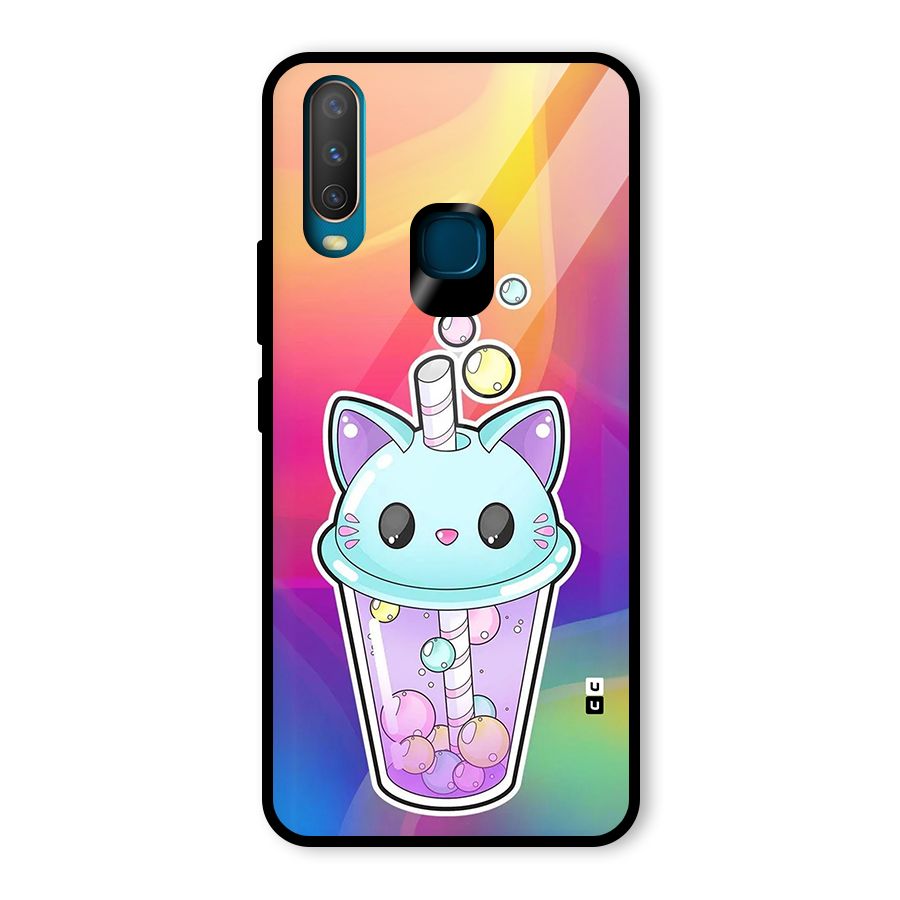 Cat Drink Glass Back Case for Vivo Y17