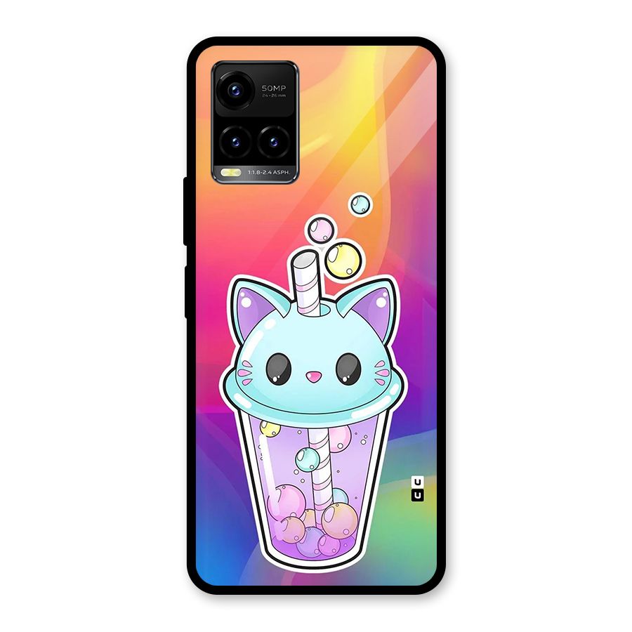 Cat Drink Glass Back Case for Vivo Y21T