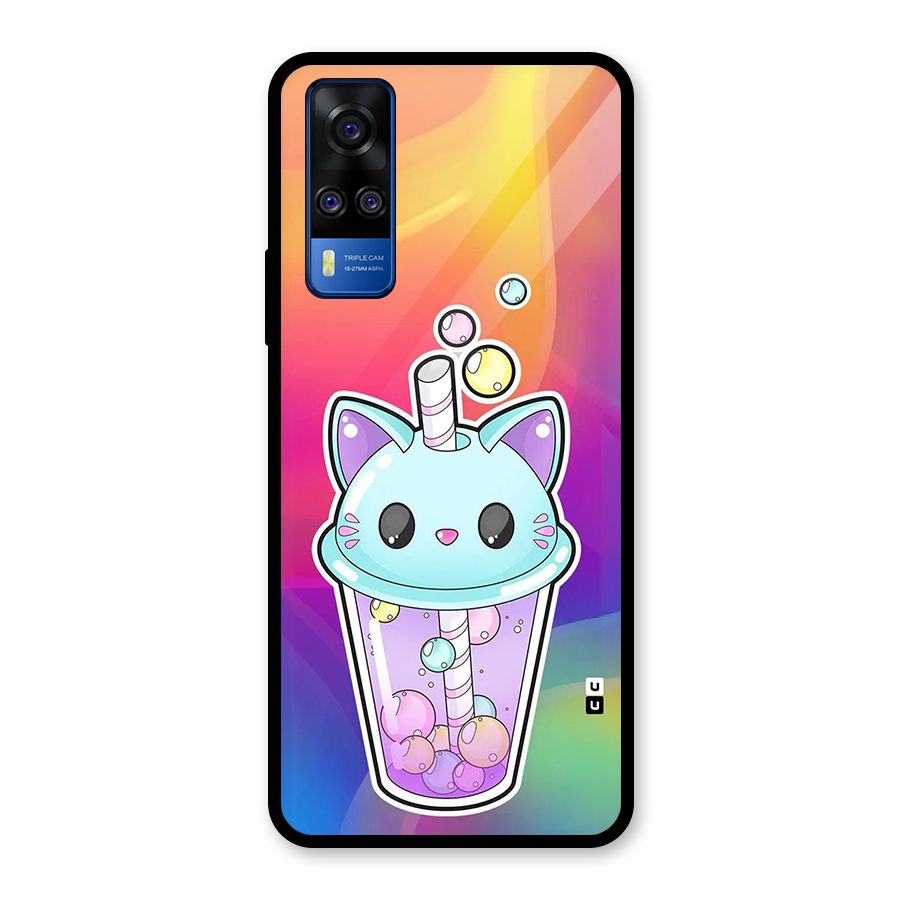 Cat Drink Glass Back Case for Vivo Y31