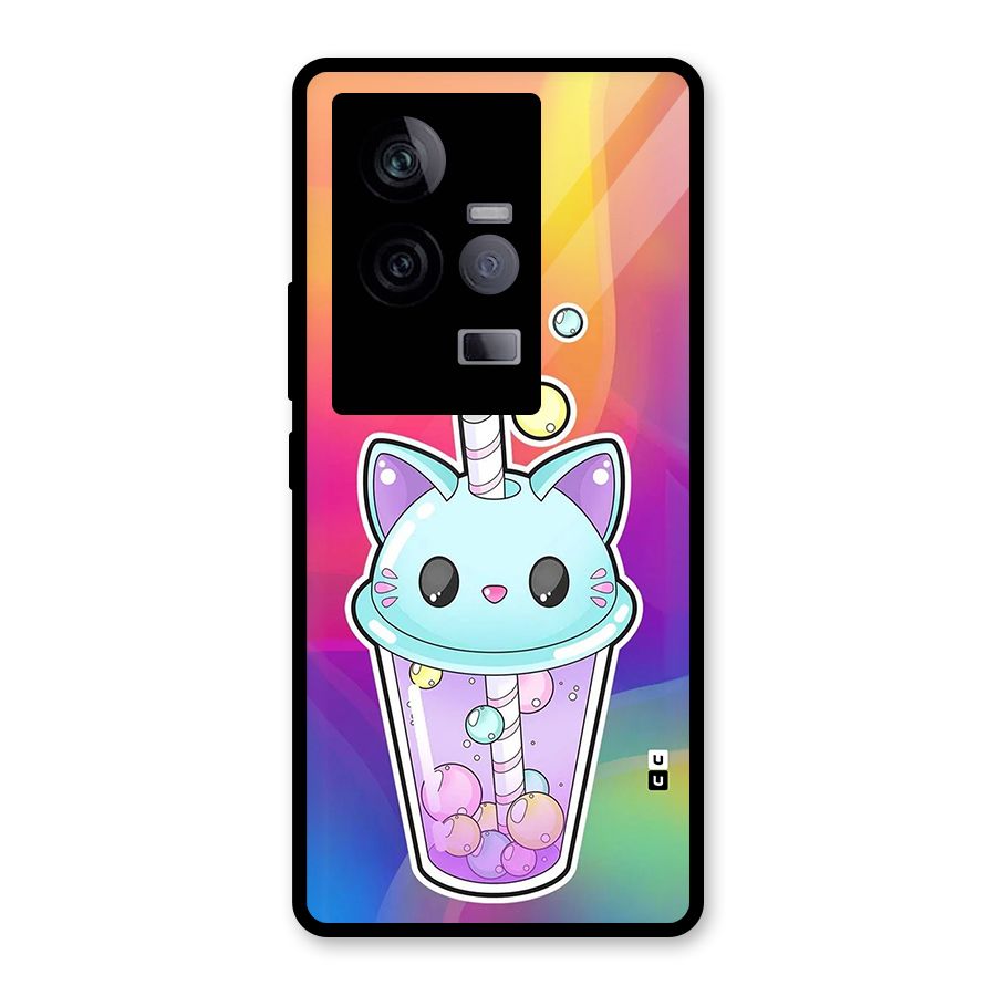 Cat Drink Glass Back Case for Vivo iQOO 11 5G