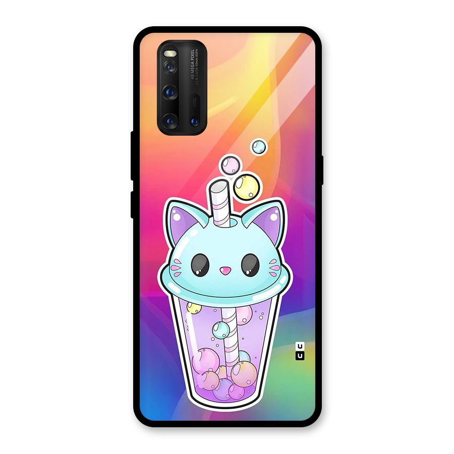 Cat Drink Glass Back Case for Vivo iQOO 3